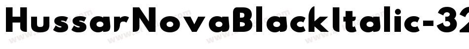 HussarNovaBlackItalic-32Bp字体转换