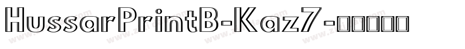 HussarPrintB-Kaz7字体转换