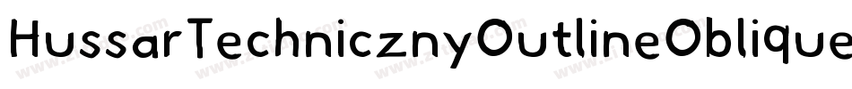 HussarTechnicznyOutlineOblique-oOEA字体转换