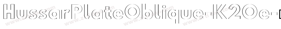HussarPlateOblique-K2Oe字体转换