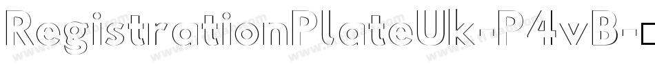 RegistrationPlateUk-P4vB字体转换