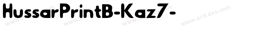 HussarPrintB-Kaz7字体转换