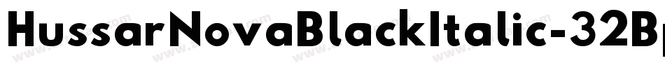 HussarNovaBlackItalic-32Bp字体转换