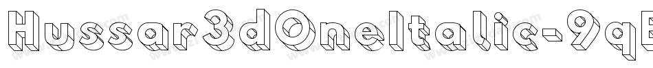 Hussar3dOneItalic-9qE5字体转换