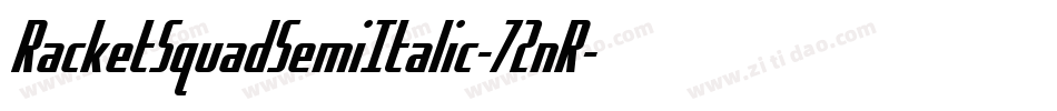 RacketSquadSemiItalic-72nR字体转换