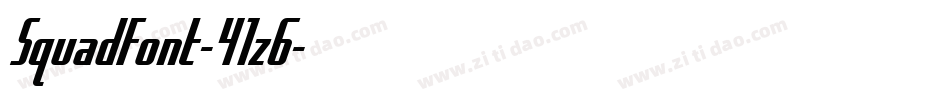 SquadFont-41z6字体转换