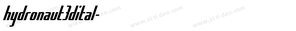 hydronaut3dital字体转换