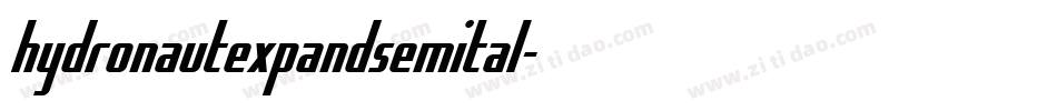 hydronautexpandsemital字体转换
