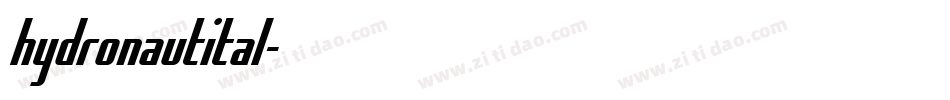 hydronautital字体转换