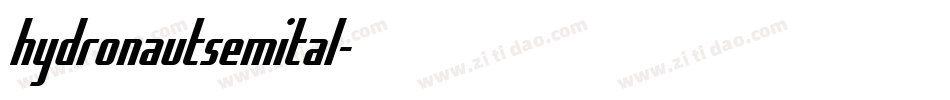 hydronautsemital字体转换
