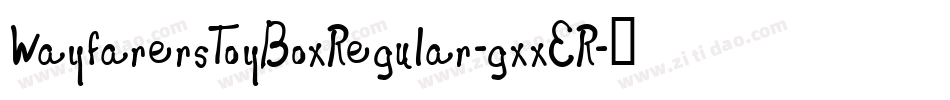 WayfarersToyBoxRegular-gxxER字体转换