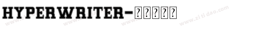 Hyperwriter字体转换