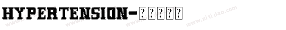 hypertension字体转换