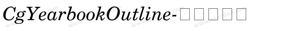 CgYearbookOutline字体转换