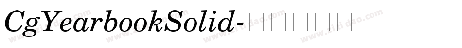 CgYearbookSolid字体转换