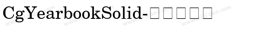 CgYearbookSolid字体转换
