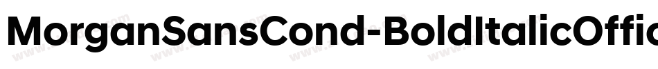 MorganSansCond-BoldItalicOffice字体转换