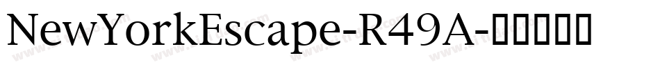 NewYorkEscape-R49A字体转换