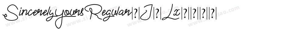SincerelyYoursRegular-J3Lx字体转换