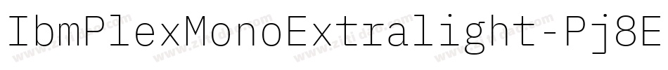 IbmPlexMonoExtralight-Pj8E字体转换