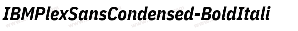 IBMPlexSansCondensed-BoldItalic字体转换