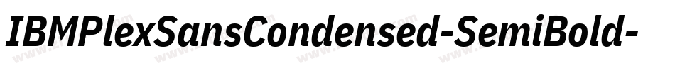 IBMPlexSansCondensed-SemiBold字体转换