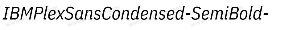 IBMPlexSansCondensed-SemiBold字体转换