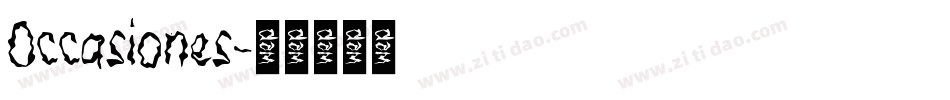 Occasiones字体转换