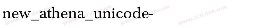 new_athena_unicode字体转换