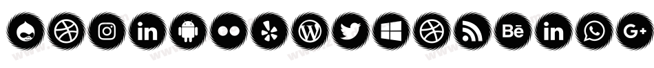 SocialNetworkingIcons-Rounded字体转换