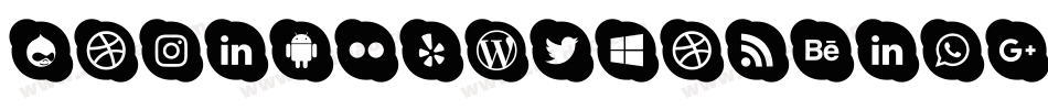 SocialNetworkingIcons-Rounded字体转换