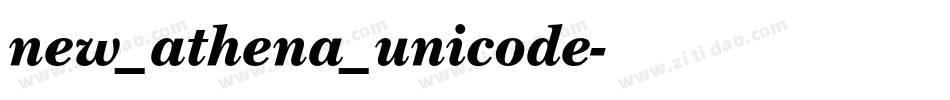 new_athena_unicode字体转换