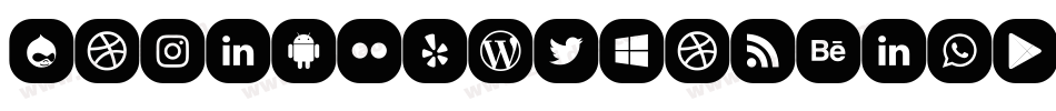SocialNetworkingIcons-Rounded字体转换