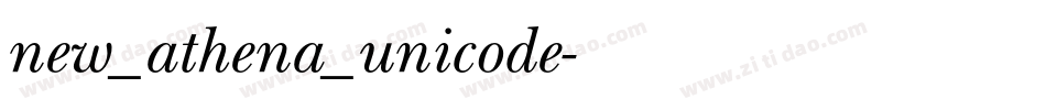 new_athena_unicode字体转换