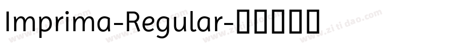 Imprima-Regular字体转换