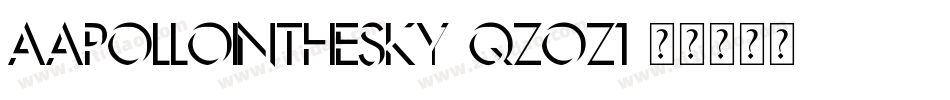 AApolloInTheSky-qZoZ1字体转换