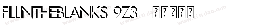 FillInTheBlanks-9z30字体转换