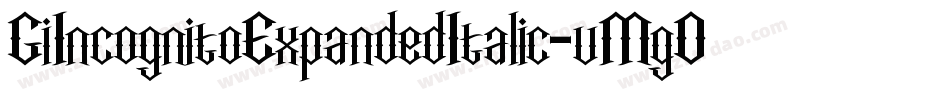 GiIncognitoExpandedItalic-vMgD字体转换
