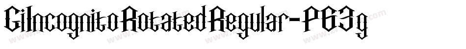 GiIncognitoRotatedRegular-P63g字体转换
