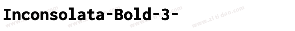 Inconsolata-Bold-3字体转换