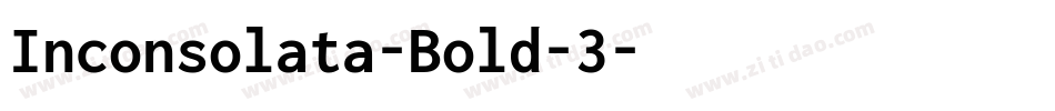 Inconsolata-Bold-3字体转换
