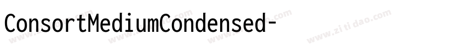 ConsortMediumCondensed字体转换