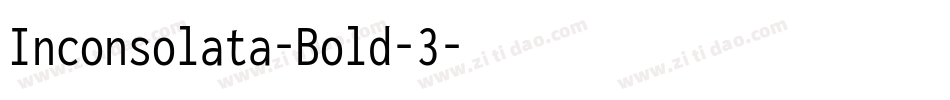 Inconsolata-Bold-3字体转换