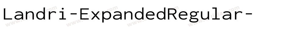Landri-ExpandedRegular字体转换