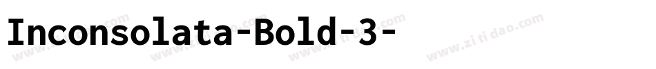 Inconsolata-Bold-3字体转换