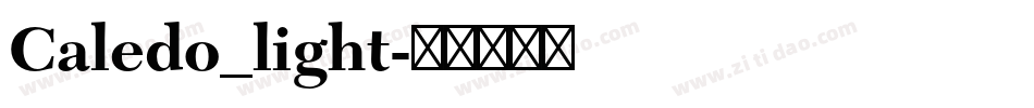 Caledo_light字体转换