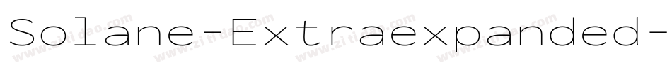 Solane-Extraexpanded字体转换