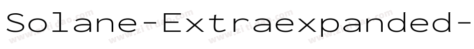 Solane-Extraexpanded字体转换