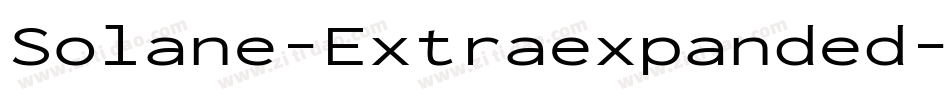 Solane-Extraexpanded字体转换