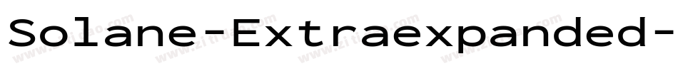Solane-Extraexpanded字体转换